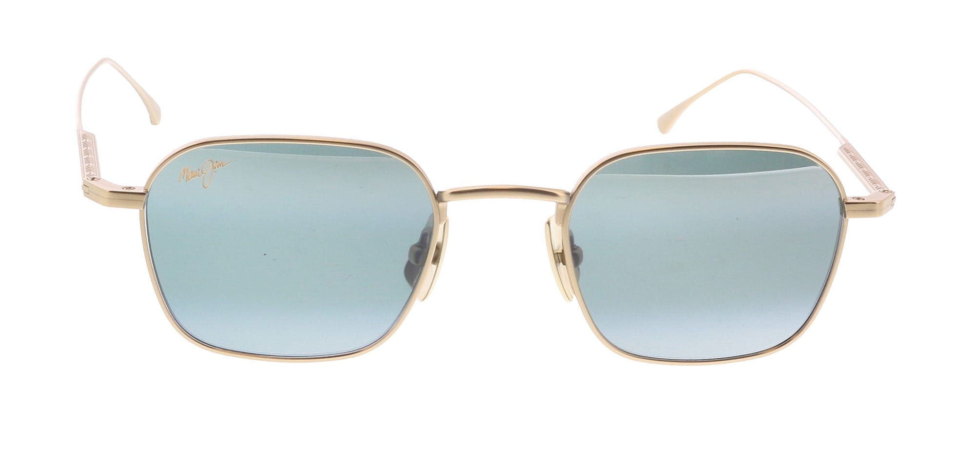 Maui Jim MJ0690S-001 Refined Square Titanium Sunglasses in Matte Light Gold