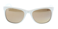 Maui Jim MJ0693S-004 Crisp White Square Acetate Sunglasses Warm Brown