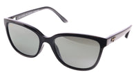 Maui Jim MJ0758S-004 Shiny Black Geometric Cat-Eye Sunglasses Polarized