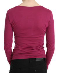 Exte Pink Exte Crystal Embellished Long Sleeve Women's Top