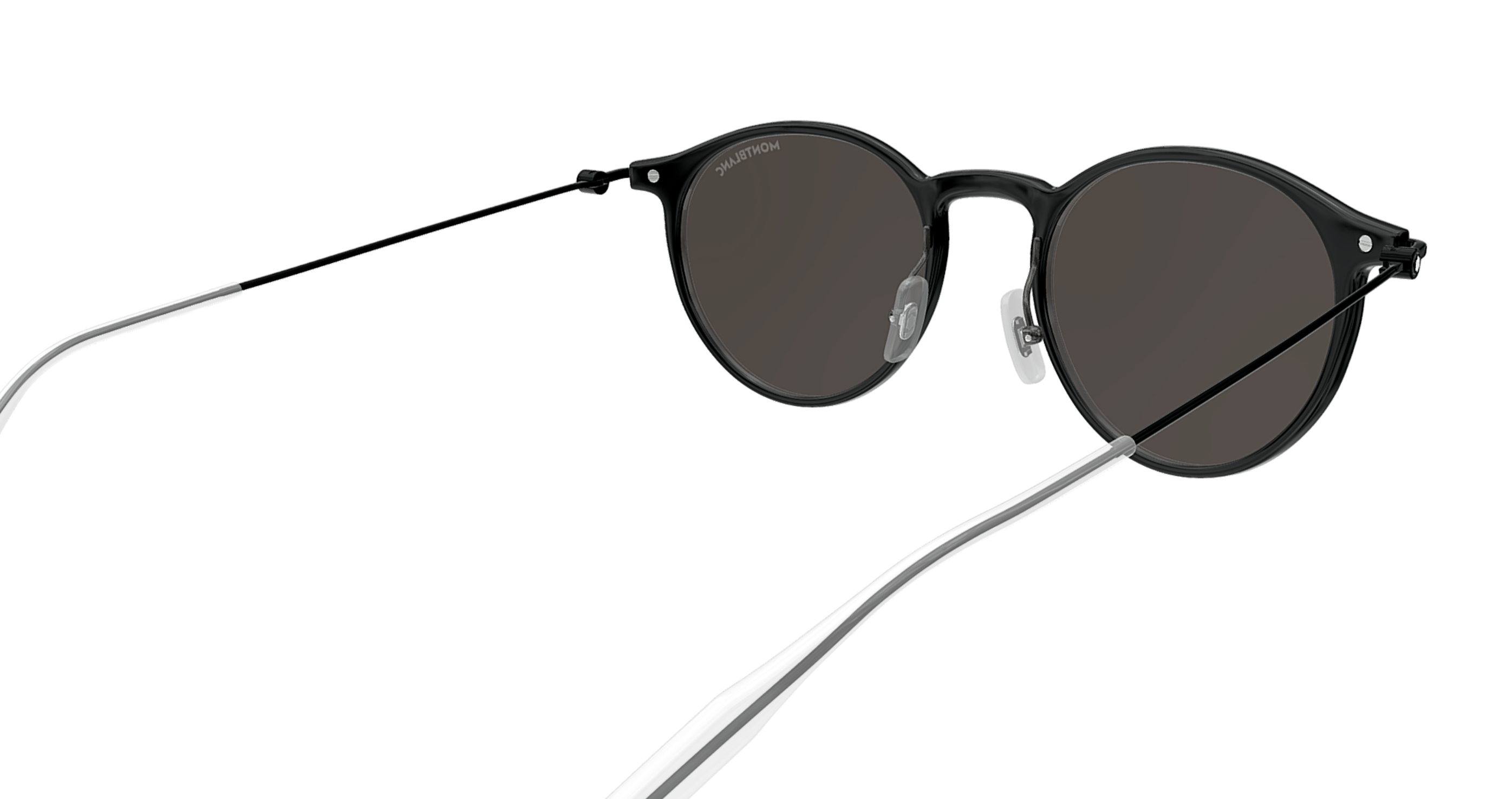 Montblanc MB0097S-009 Classic Black Round Sunglasses Minimalist Elegance