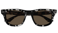 Montblanc MB0254S-008 Black & White Marble Sunglasses Bold Luxury Artistry