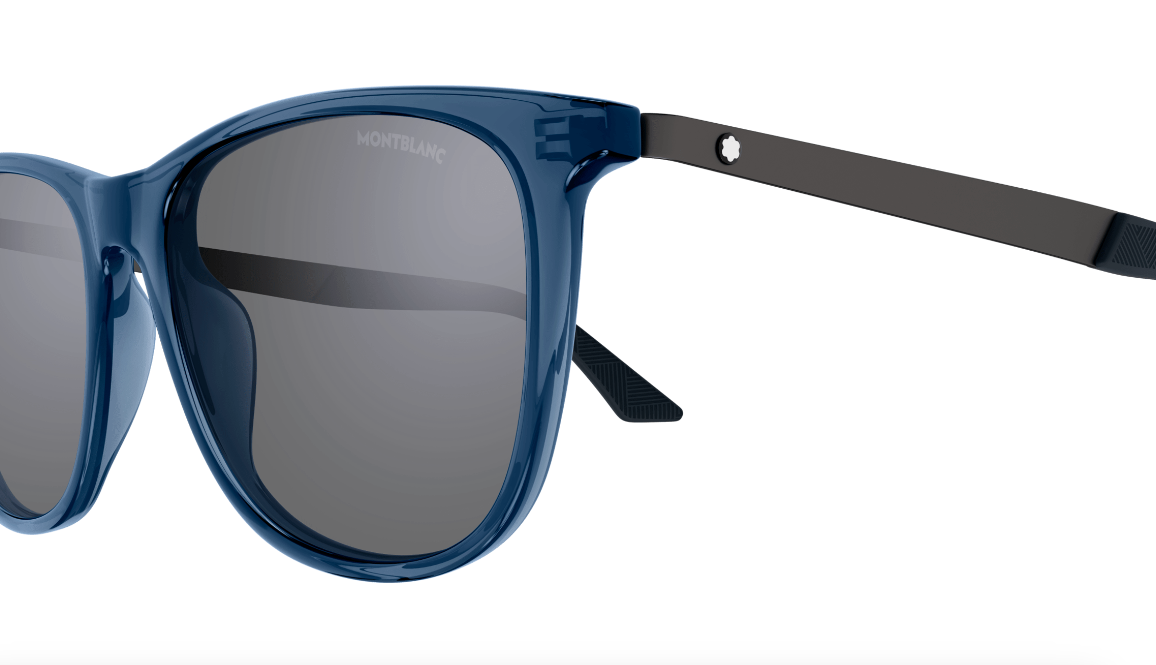 Montblanc MB0330S-003 Sporty-Chic Blue Sunglasses Modern Elegance