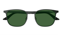 Montblanc MB0331S-002 Matte Black Modern Rectangular Sunglasses