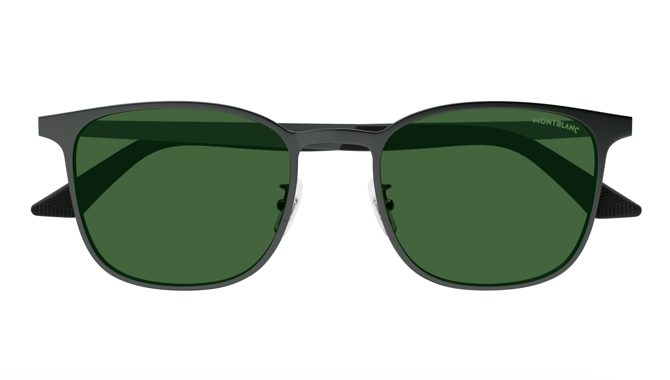 Montblanc MB0331S-002 Matte Black Modern Rectangular Sunglasses