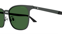 Montblanc MB0331S-002 Matte Black Modern Rectangular Sunglasses