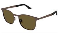 Montblanc MB0331S-003 Menâ€™s Matte Brown Pilot Sunglasses