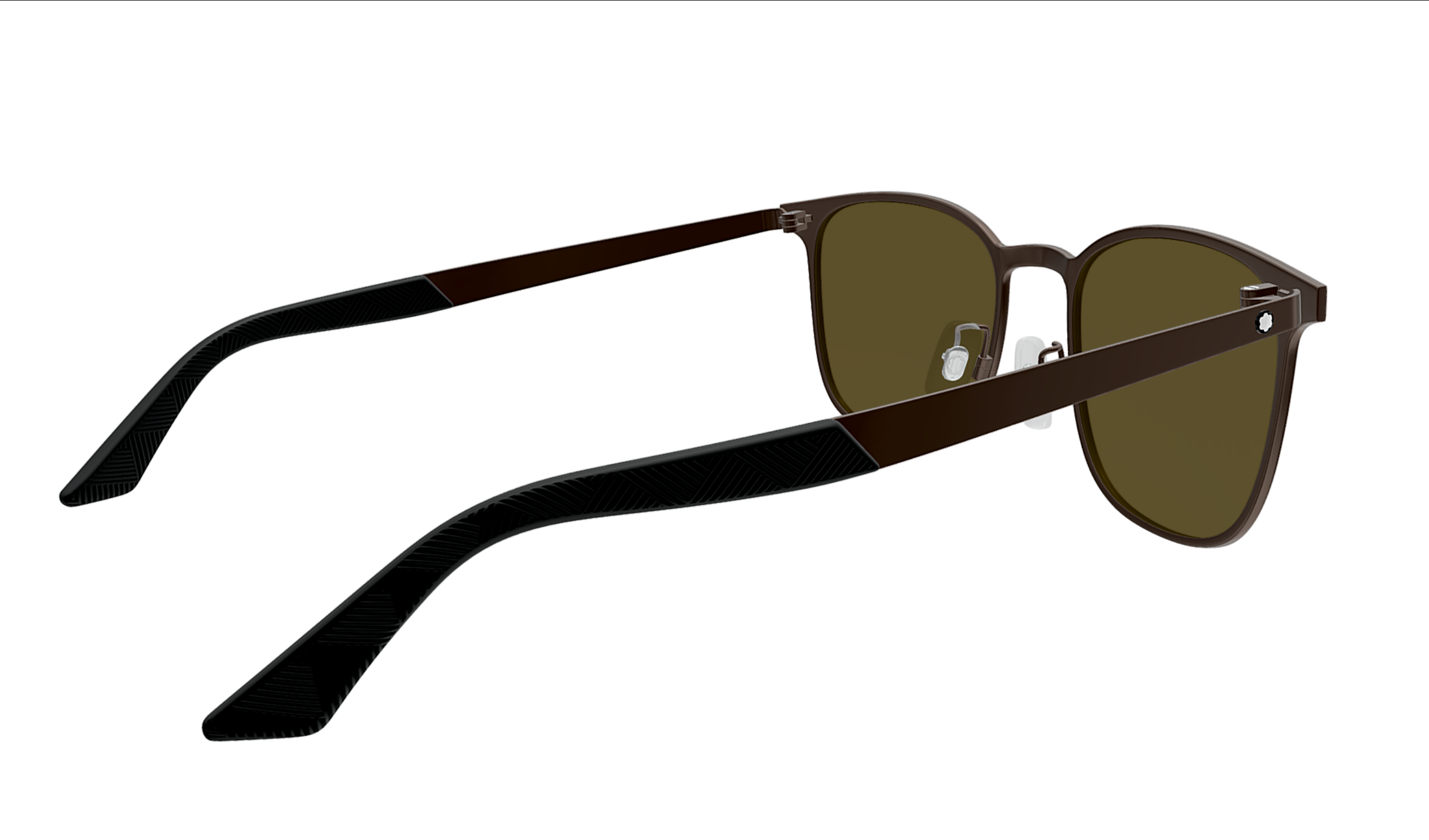 Montblanc MB0331S-003 Menâ€™s Matte Brown Pilot Sunglasses