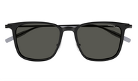 Montblanc MB0354S-001 Slim Black Sunglasses Lightweight Rectangular Style