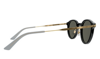 Montblanc MB0362S-001 Black & Gold Round Sunglasses Art Deco Style
