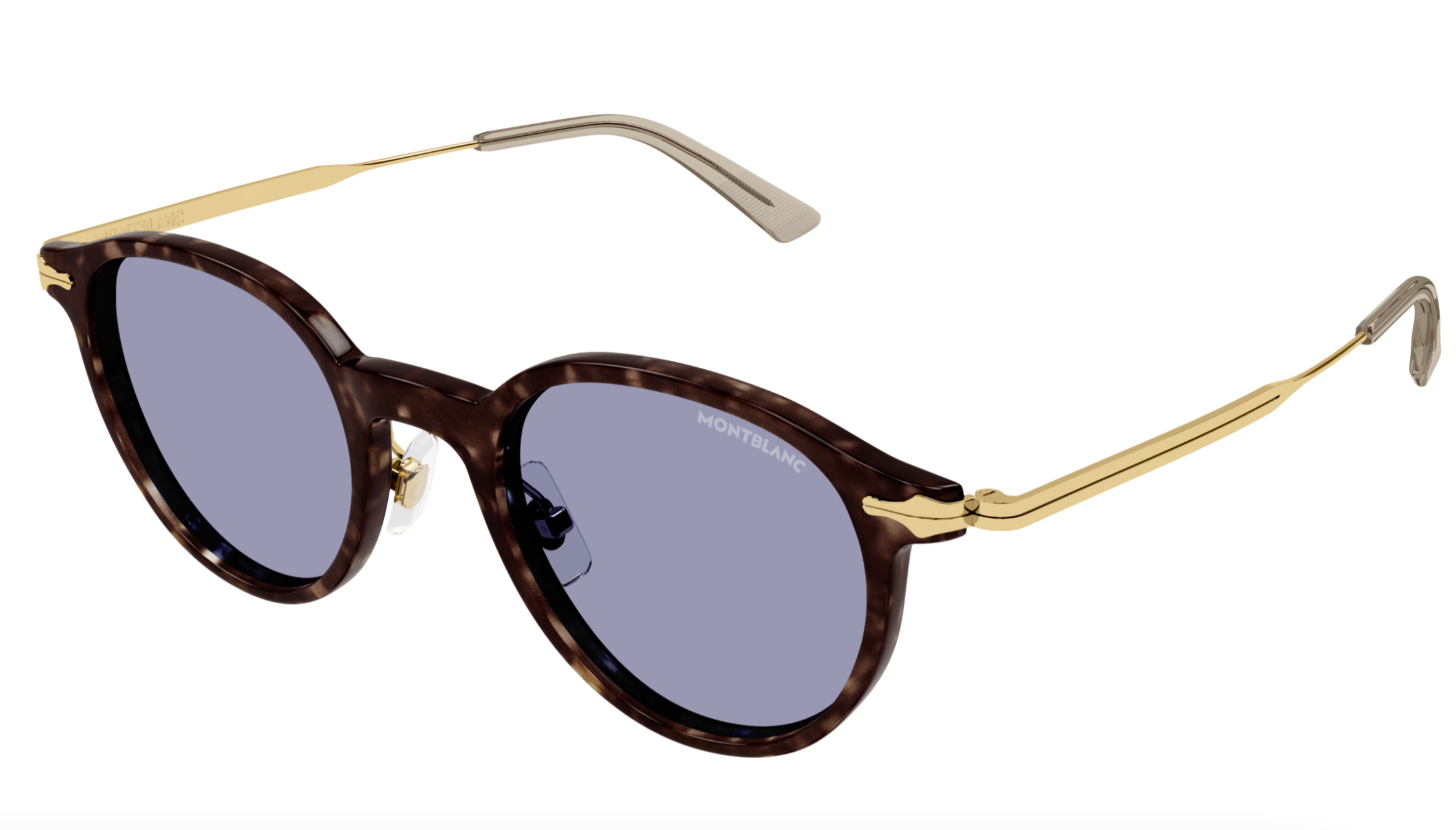 Montblanc MB0362S-002 Tortoise & Gold Sunglasses Violet Lens Cool Style