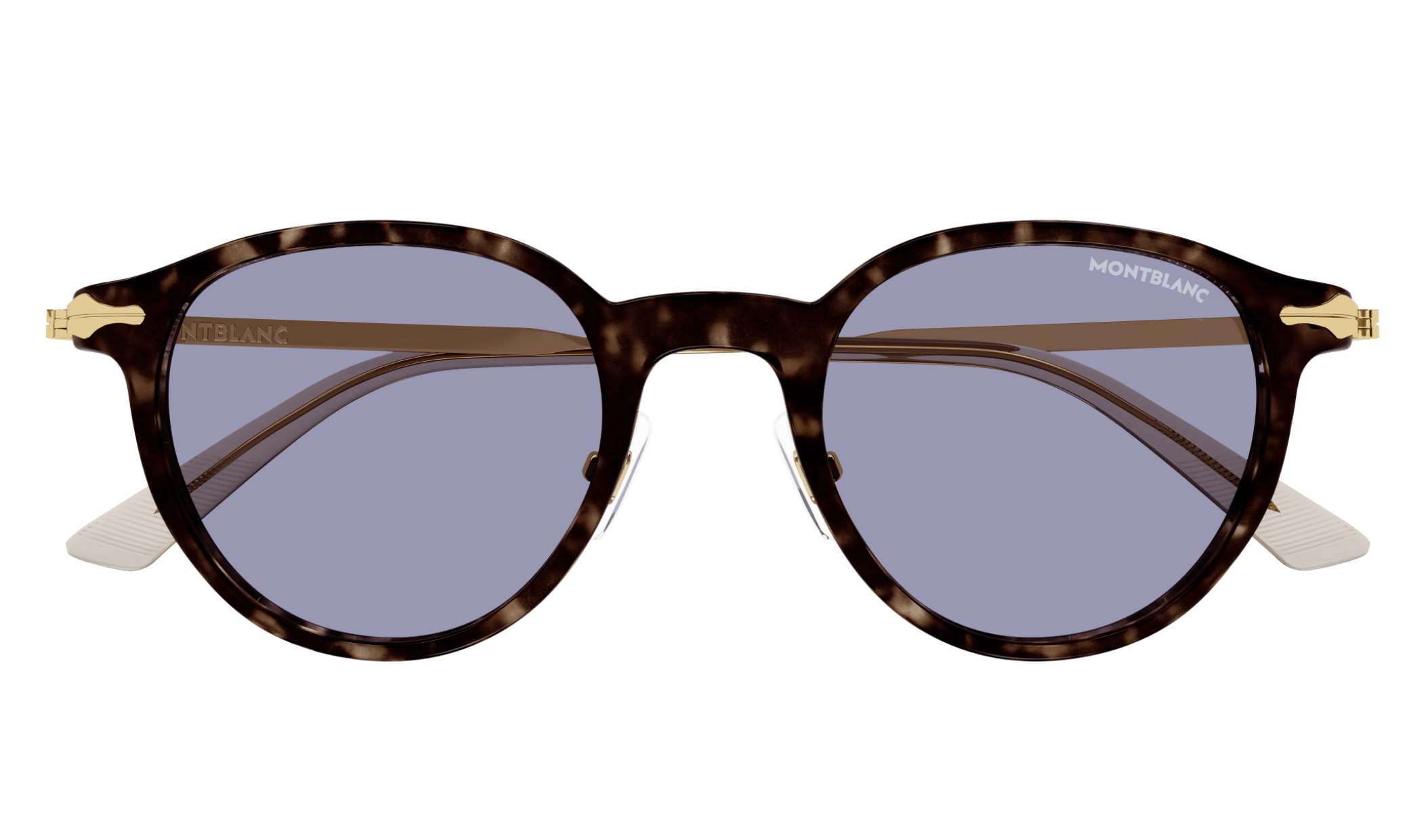 Montblanc MB0362S-002 Tortoise & Gold Sunglasses Violet Lens Cool Style