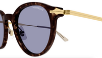 Montblanc MB0362S-002 Tortoise & Gold Sunglasses Violet Lens Cool Style