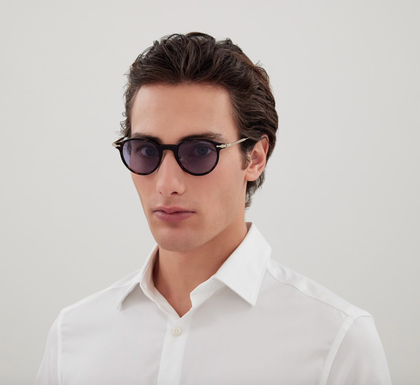 Montblanc MB0362S-002 Tortoise & Gold Sunglasses Violet Lens Cool Style