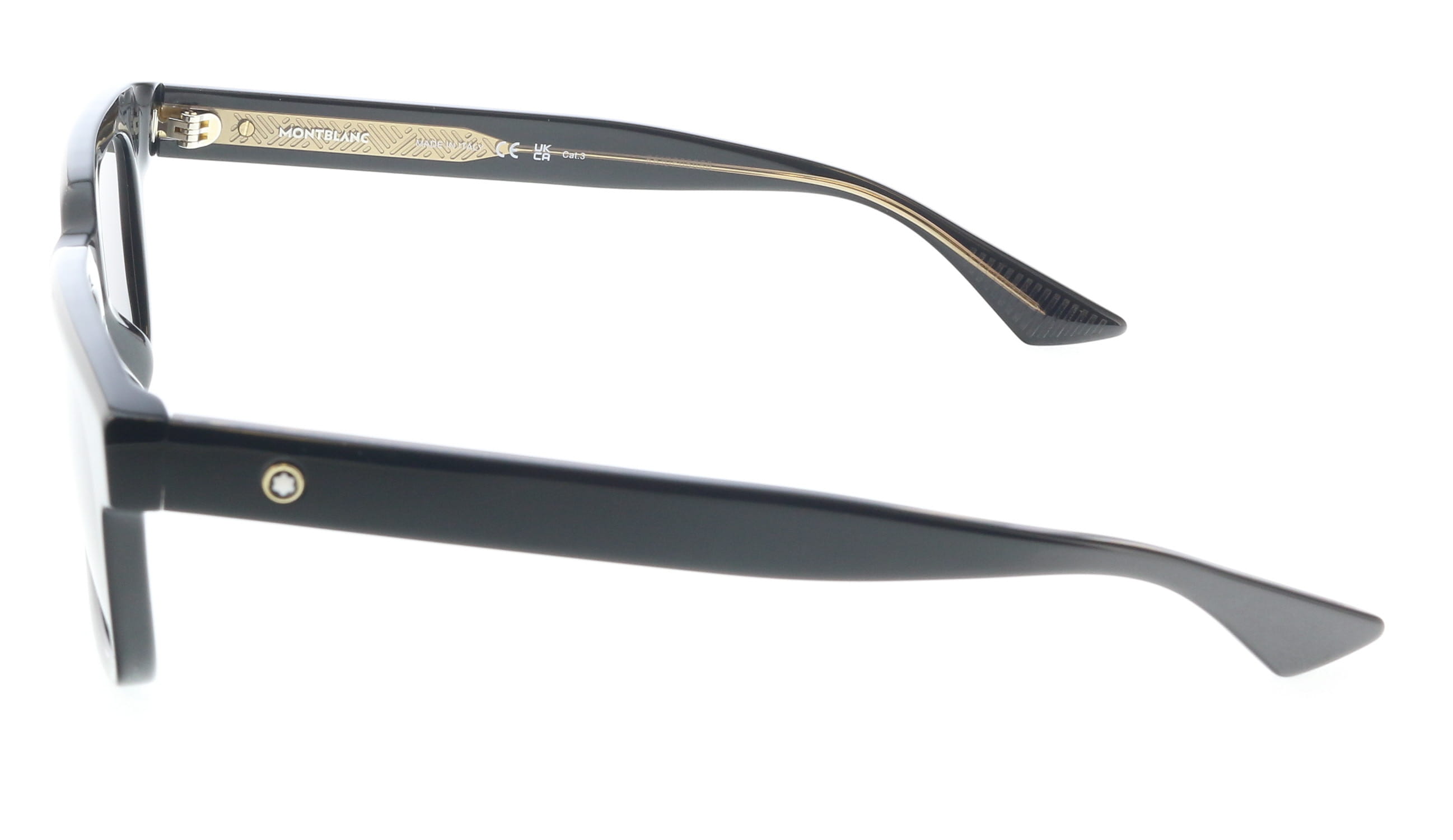 Montblanc MB0383S-001 Bold Black Square Sunglasses Minimalist Statement
