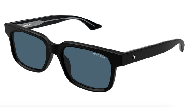 Montblanc MB0383S-003 Matte Black Square Sunglasses Effortless