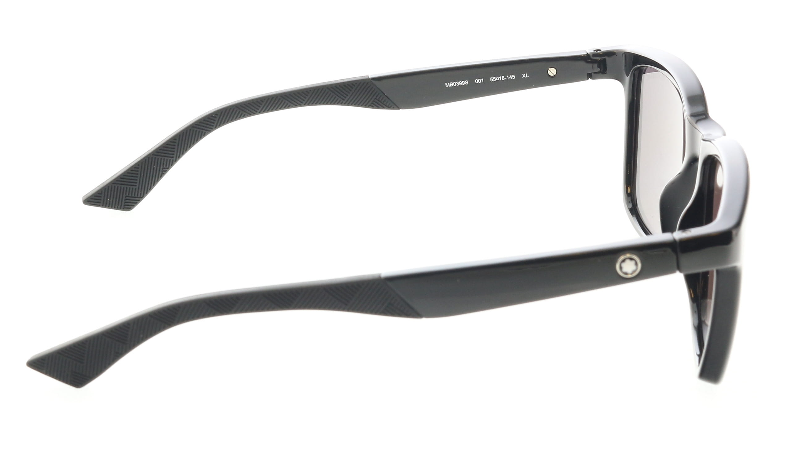 Montblanc MB0399S-001 Black Angular Sunglasses Premium UV Protection