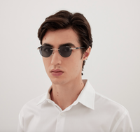 Montblanc MB0412S-001 Gold Frame Sunglasses Elegant Blue Lens Look