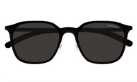 Montblanc MB0420SK-001 Jet Black Sunglasses Rounded Square Frames