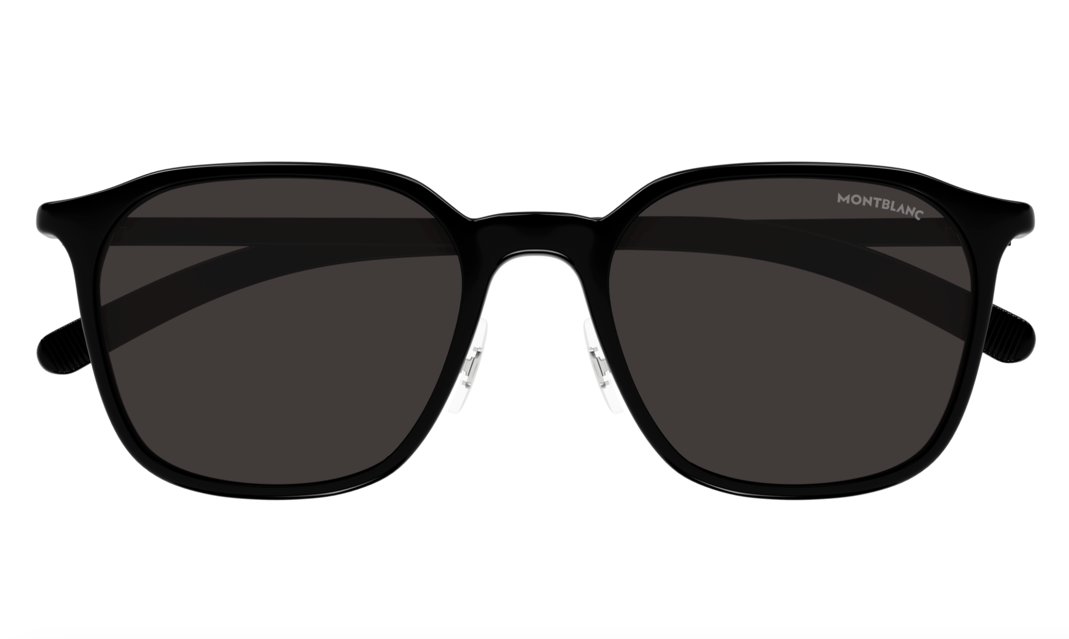 Montblanc MB0420SK-001 Jet Black Sunglasses Rounded Square Frames