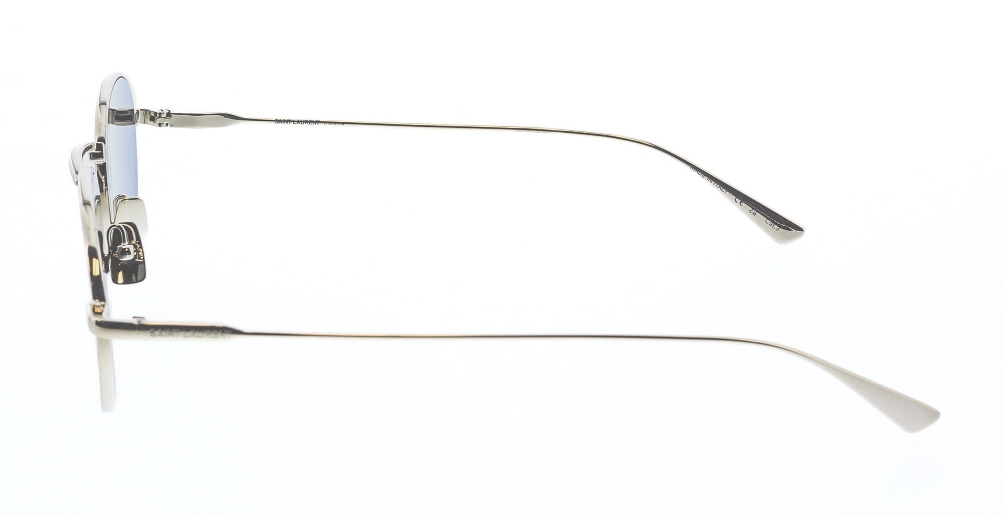 Saint Laurent SL 799-003 Golden Statement: Round Metal Sunglasses with Sleek