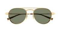 Saint Laurent SL 708 003 Mens Sunglasses Gold Metal Frame with Green Lenses
