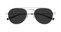 Saint Laurent SL 708 002 Mens Sunglasses Silver Metal Frame with Grey Lenses