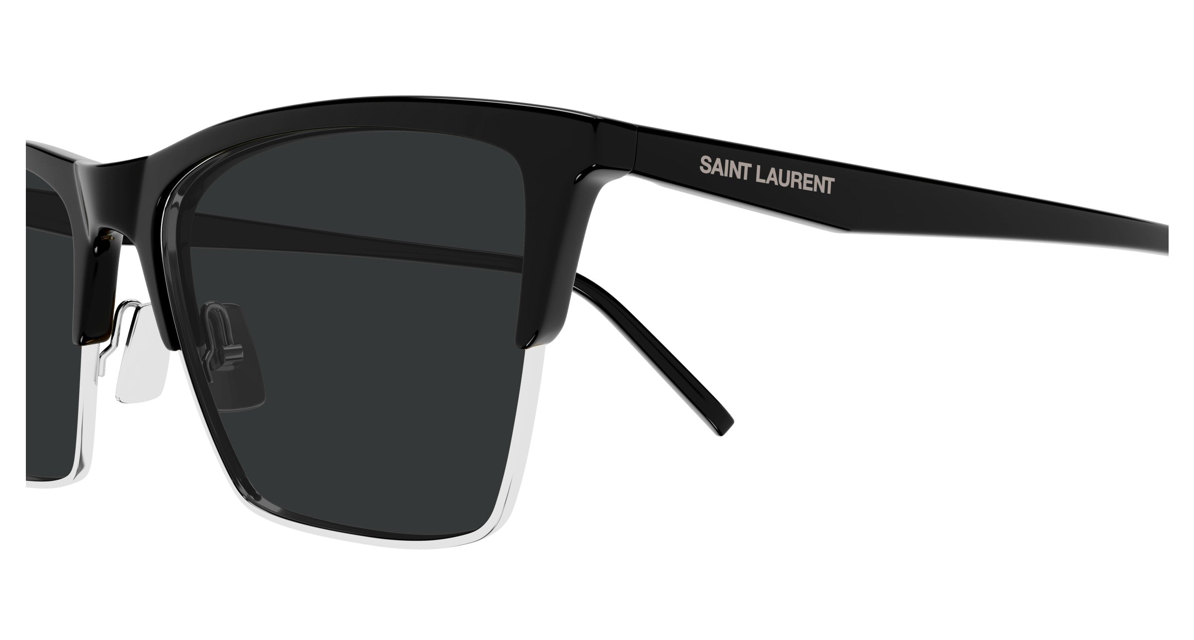 Saint Laurent SL 767 002 Shiny Black Cat-Eye Sunglasses
