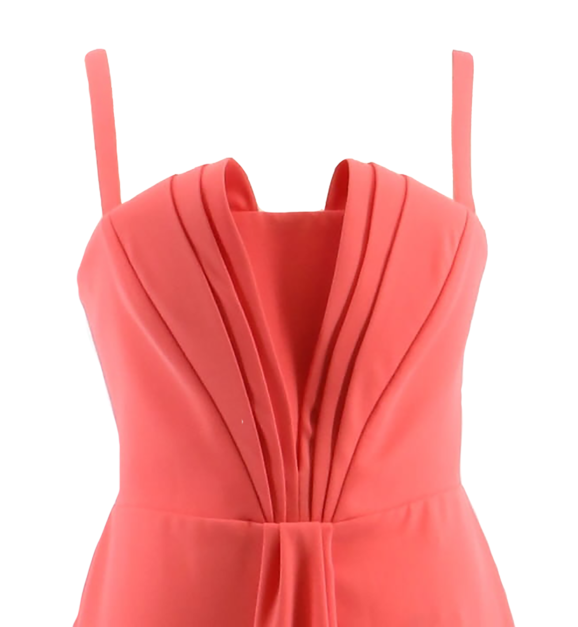 Emporio Armani Coral Pleated Bodice Column Cocktail Dress