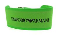 Emporio Armani Neon Green Rubber Fashion Ankle Strap