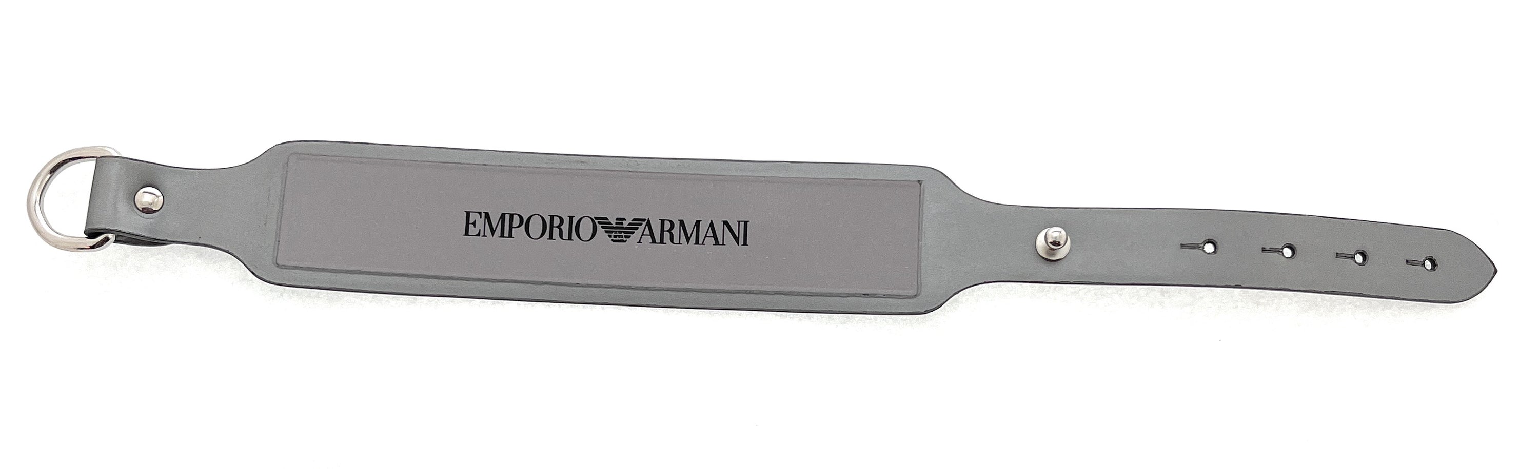 Emporio Armani Silver Rubber Fashion Ankle Strap