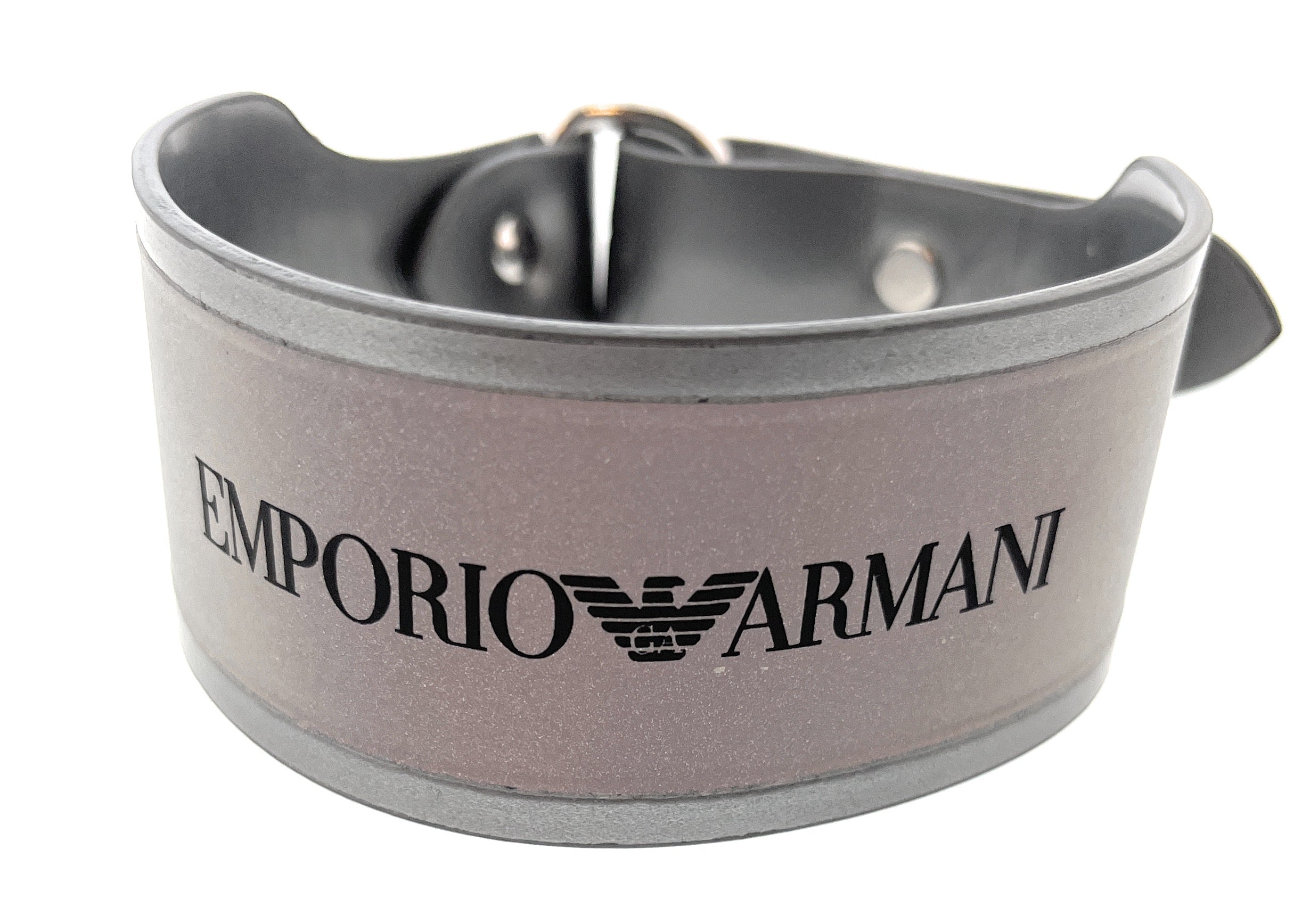 Emporio Armani Silver Rubber Fashion Ankle Strap