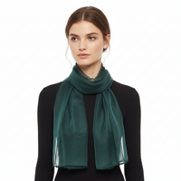 Dolce & Gabbana Forrest Green Solid Womens Silk Scarf
