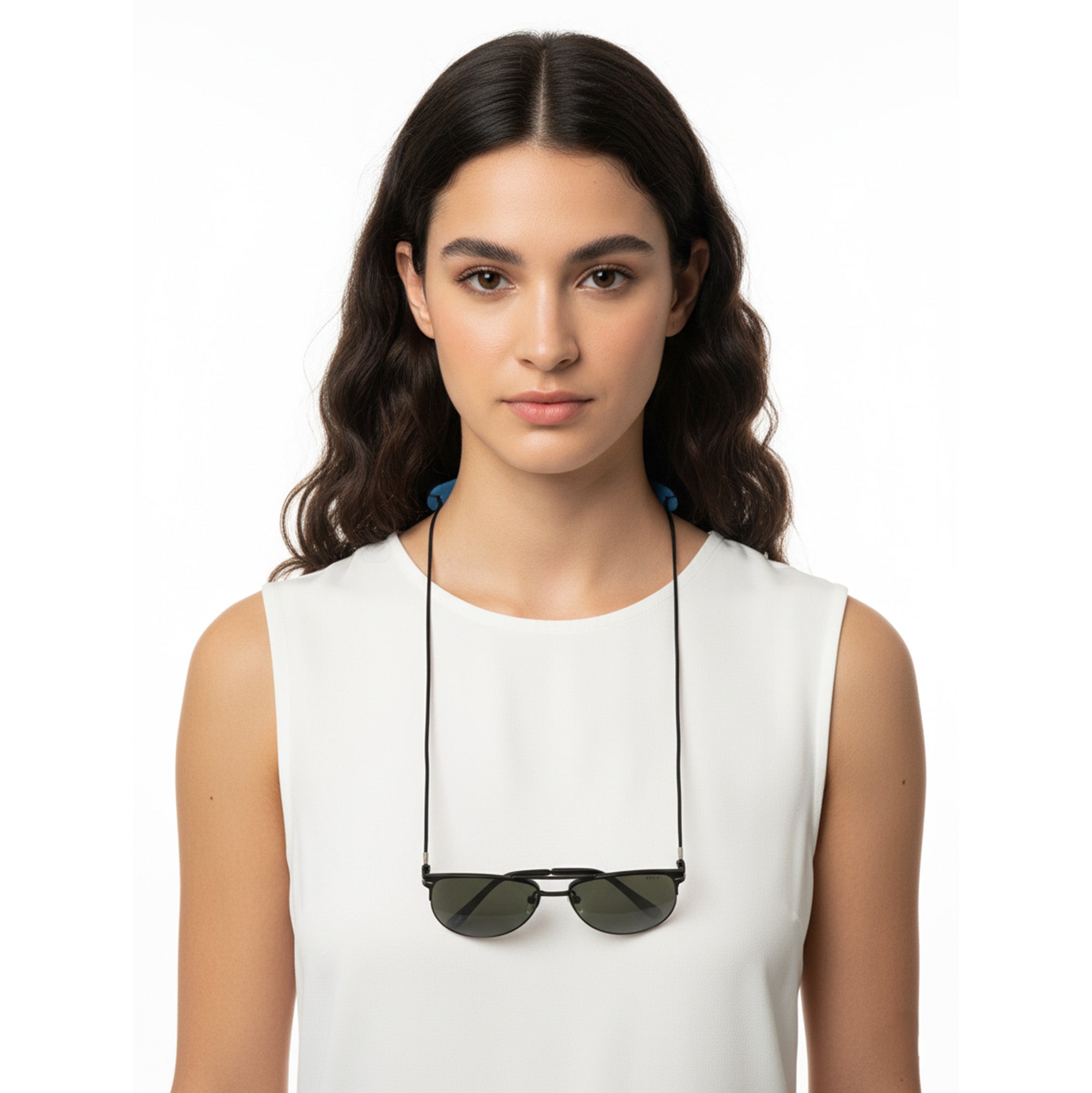 Emporio Armani Blue Rubber Eyewear Strap