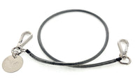 Emporio Armani Grey Rubber Cord Chain with Carabiner Clips