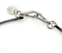 Emporio Armani Grey Rubber Cord Chain with Carabiner Clips