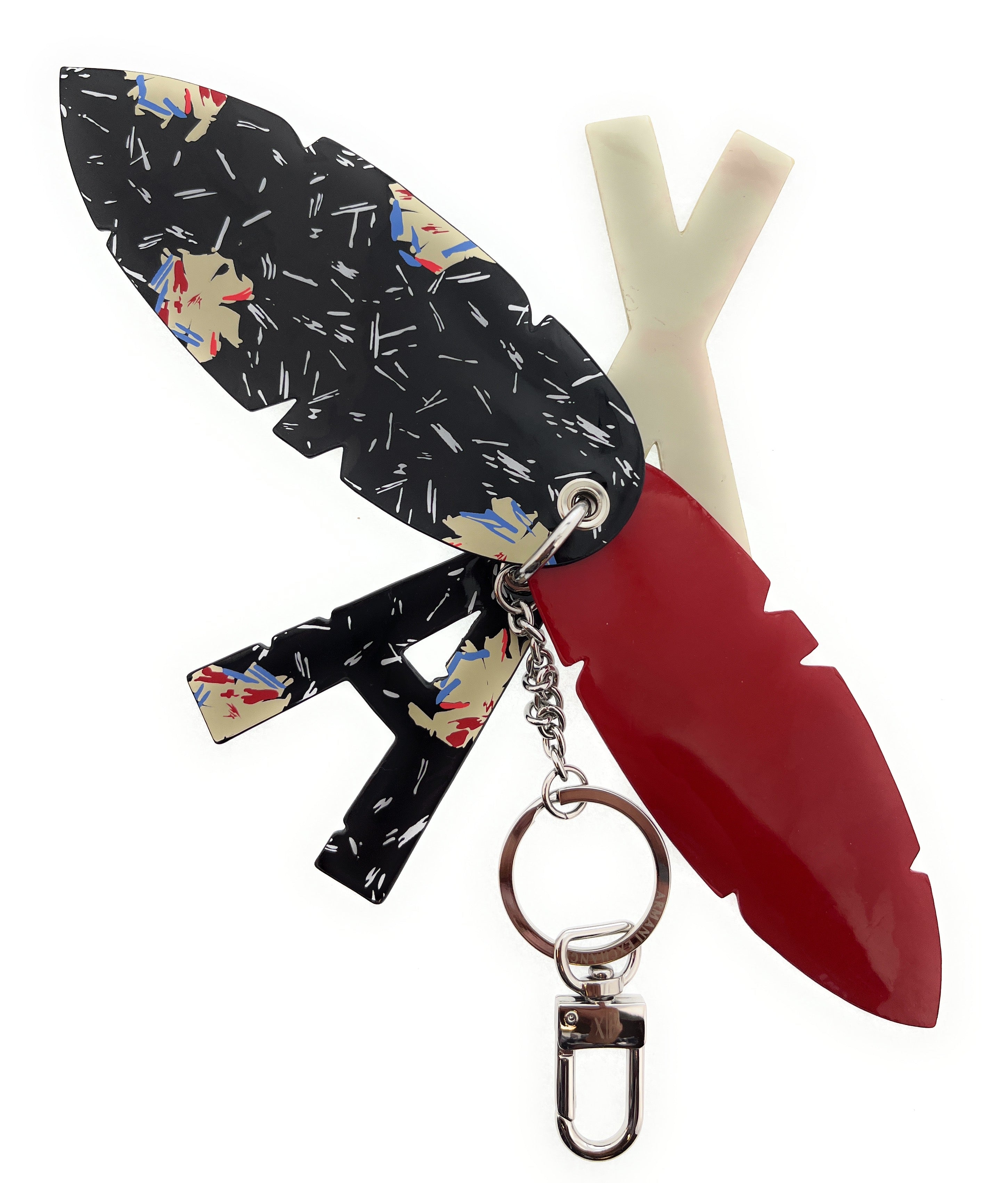 Armani Exchange Multicolor Rubber Oversized Letter Keyring