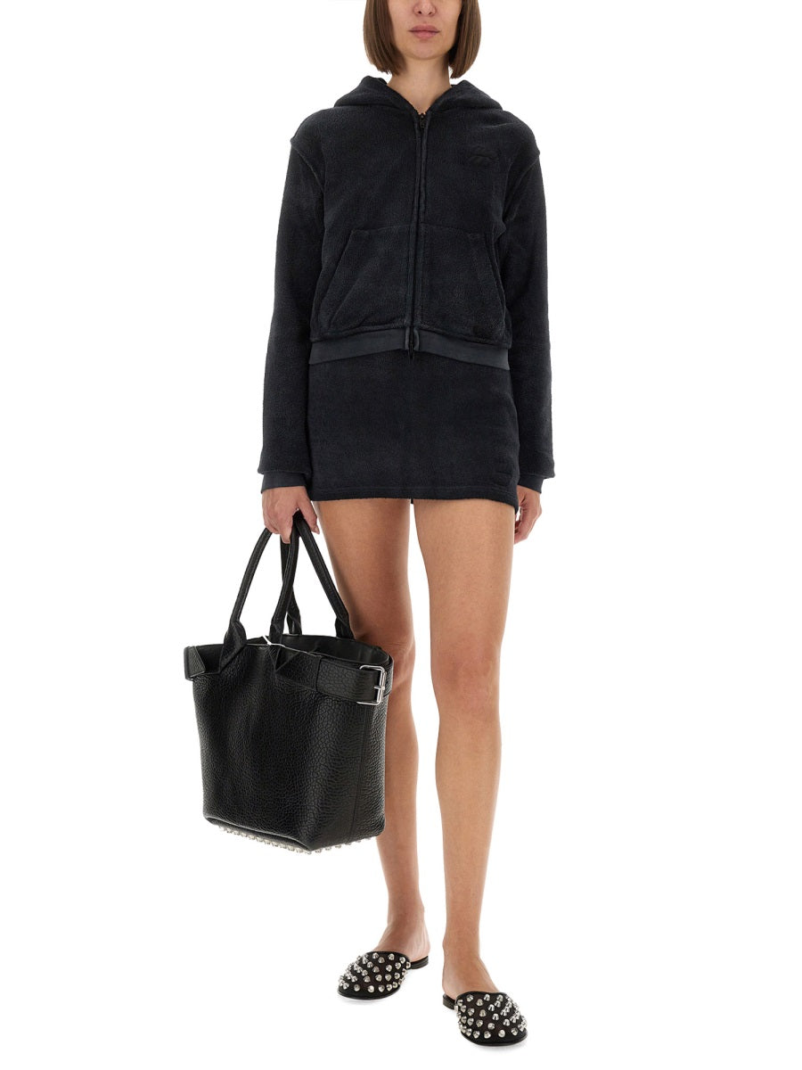 Alexander Wang Women Cotton Terry Sweatshirt With Zipper