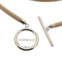 Emporio Armani Beige Cord Necklace with Clasp
