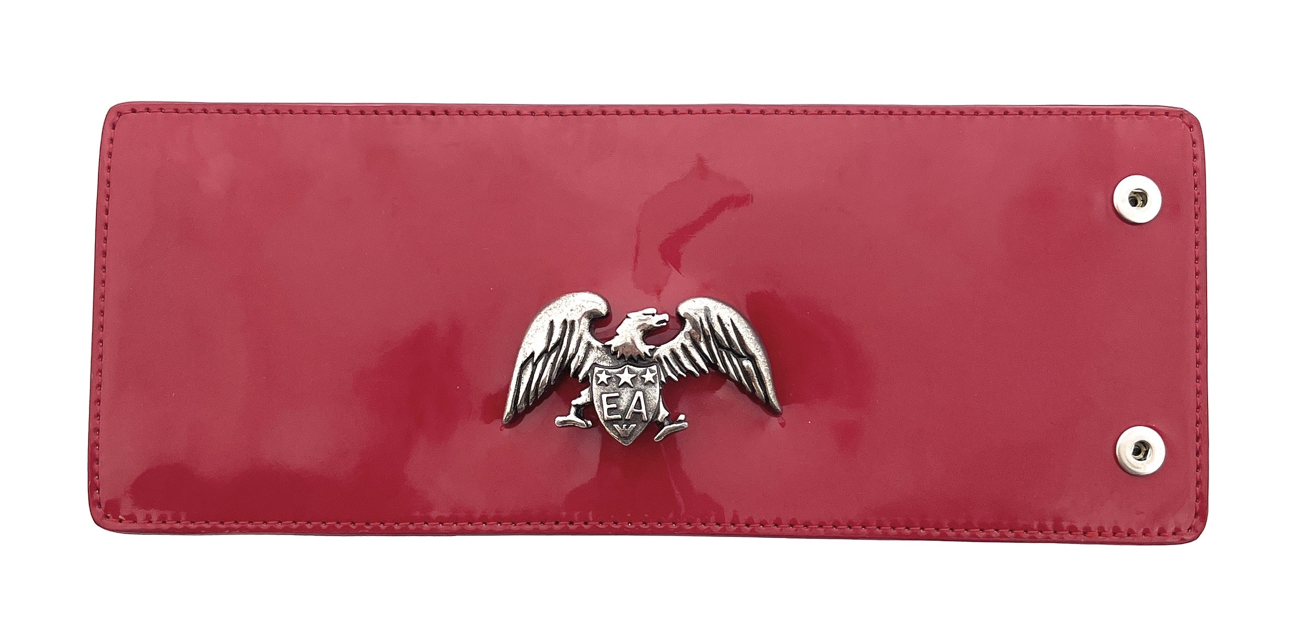 Emporio Armani Red Leather Cuff Bracelet with Eagle