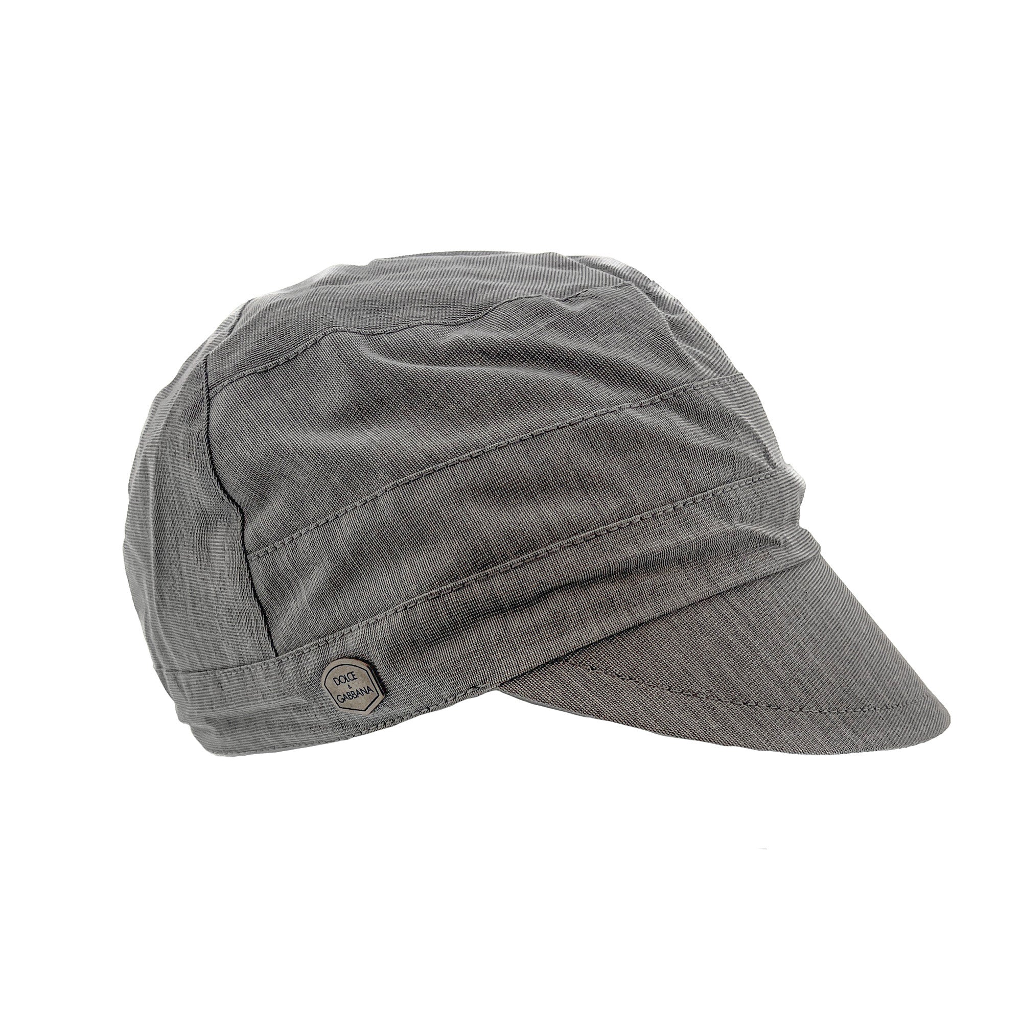 Dolce & Gabbana Light Grey Fine Light Cotton Flat Cap-60