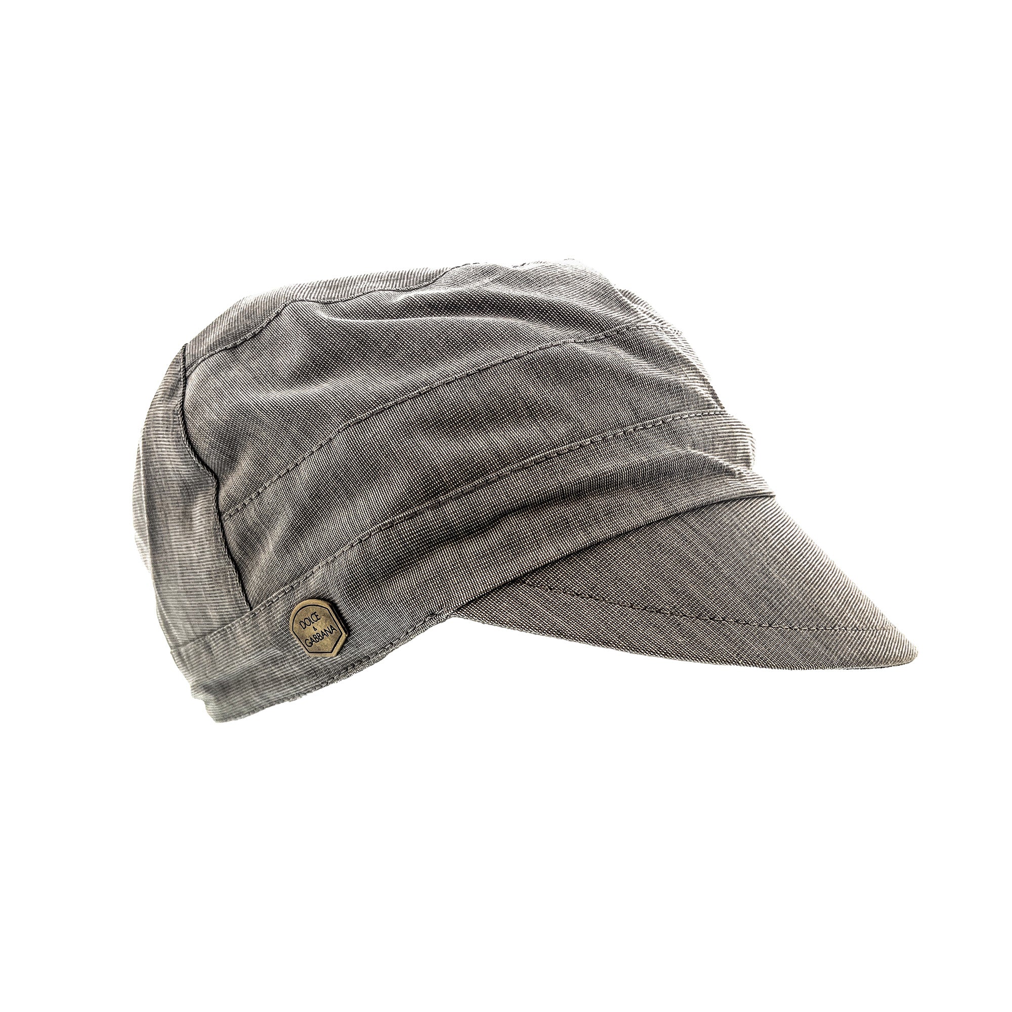 Dolce & Gabbana Light Grey Fine Light Cotton Flat Cap-60
