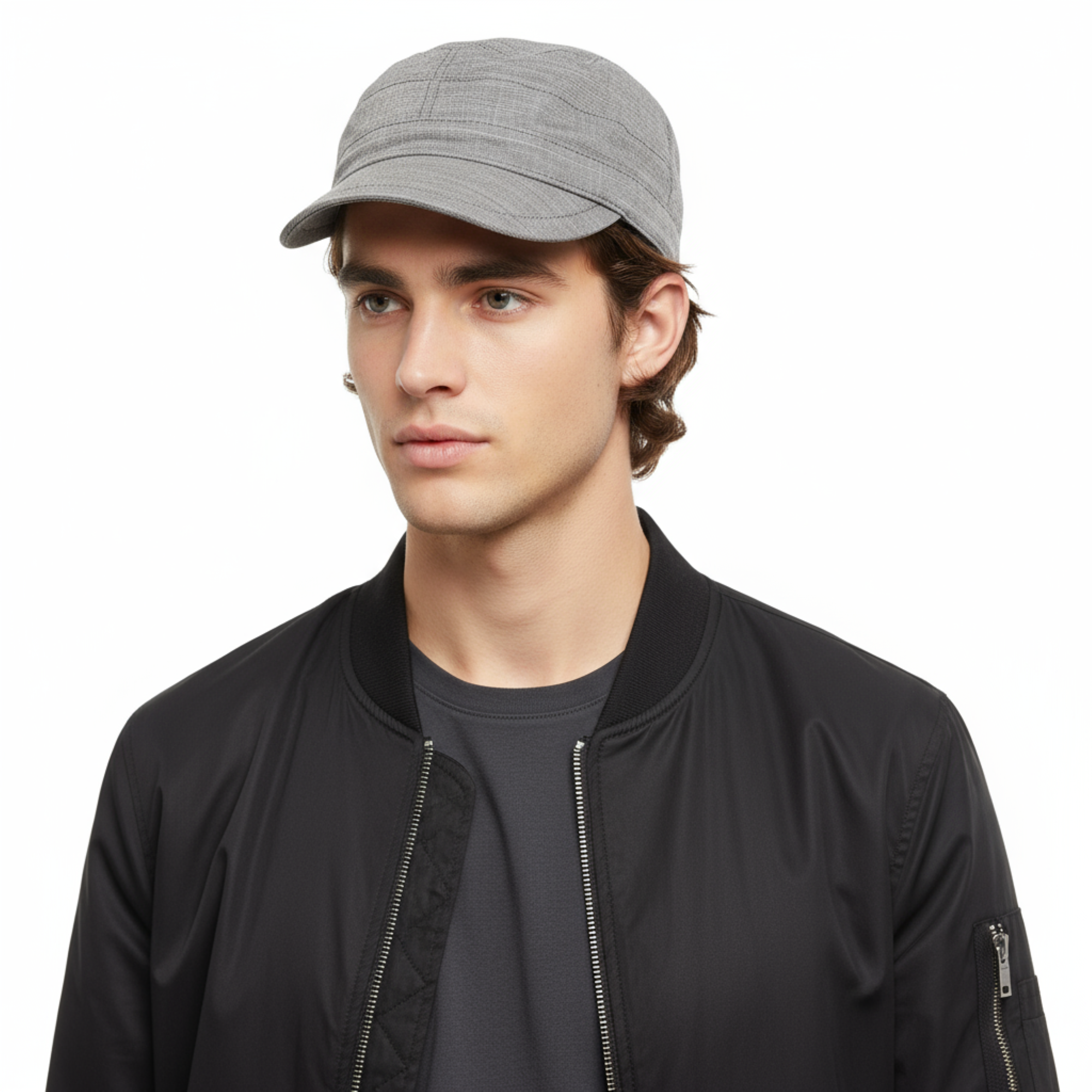 Dolce & Gabbana Light Grey Fine Light Cotton Flat Cap-60