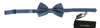 Dolce & Gabbana Dolce & Gabbana Blue 100% Silk Adjustable Neck Papillon Bow Men's tie