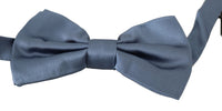Dolce & Gabbana Dolce & Gabbana Blue 100% Silk Adjustable Neck Papillon Bow Men's tie