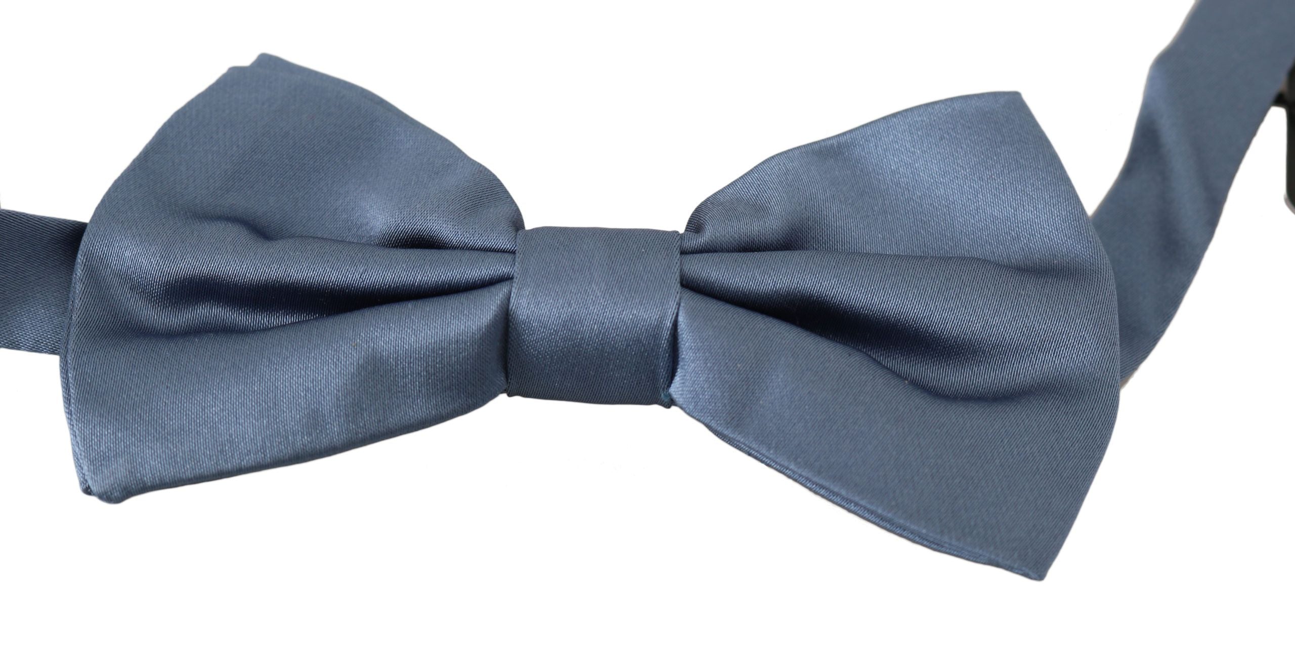 Dolce & Gabbana Dolce & Gabbana Blue 100% Silk Adjustable Neck Papillon Bow Men's tie