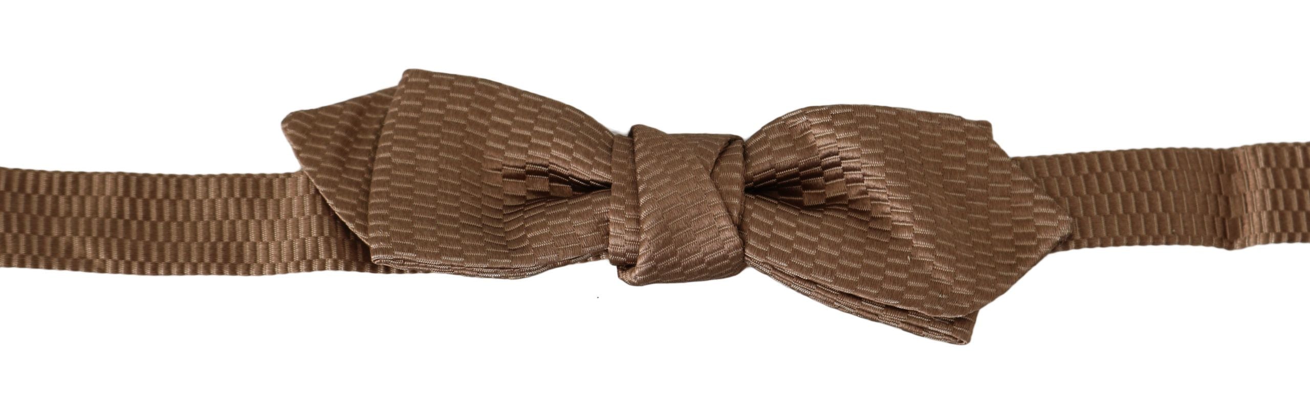Dolce & Gabbana Dolce & Gabbana Men Brown Gold Adjustable Neck Papillon Bow Men's Tie