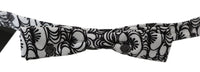 Dolce & Gabbana Dolce & Gabbana White Pattern Silk Adjustable Neck Papillon Men's Tie