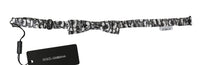 Dolce & Gabbana Dolce & Gabbana White Pattern Silk Adjustable Neck Papillon Men's Tie