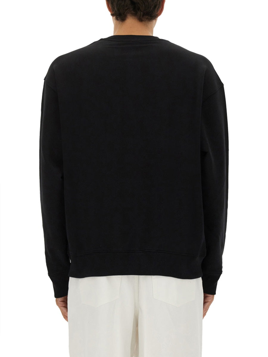 Moschino Men Sweatshirt With Laurel Crown Logo Embroidery